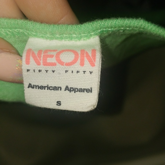 American Apparel Neon × TWLOHA | Bright Green Hope is Real Tank Top Small - Picture 6 of 8